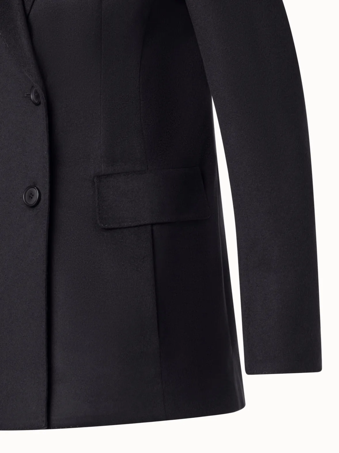 Double-Breasted Cashmere Blazer with Peak Lapel Akris