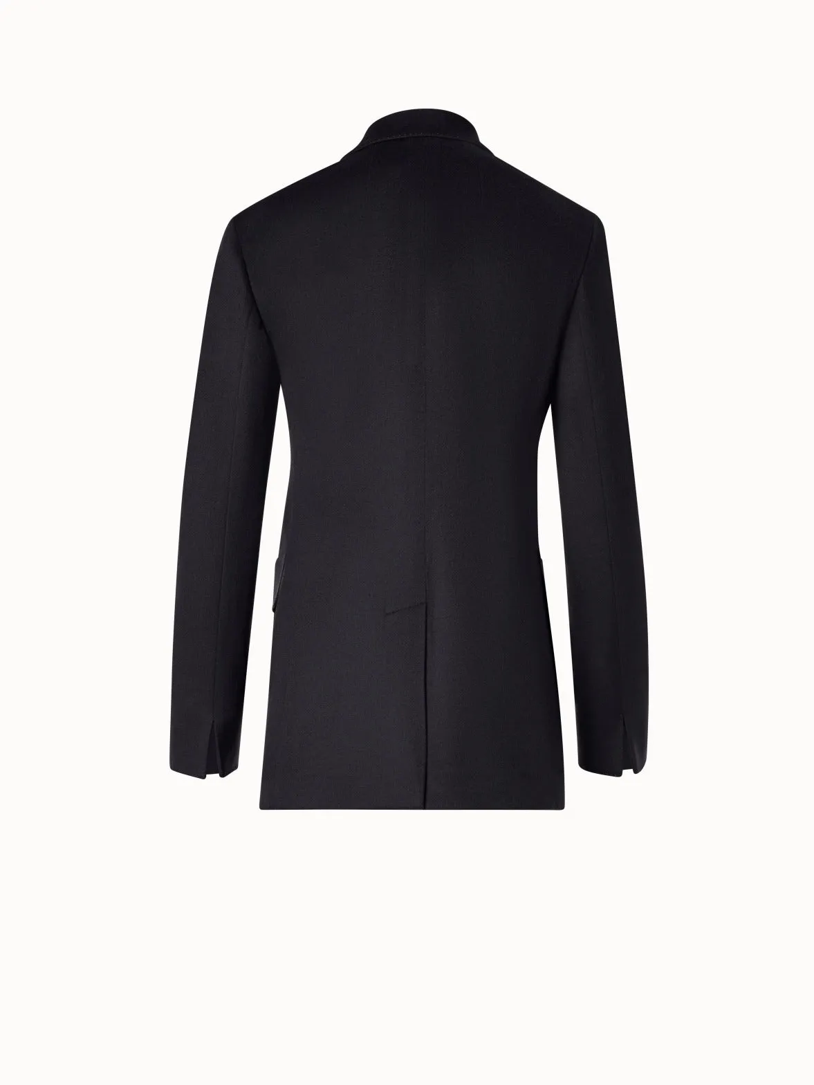 Double-Breasted Cashmere Blazer with Peak Lapel Akris
