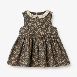 Dress Elma Sleeveless | Baby - black coal flowers Wheat