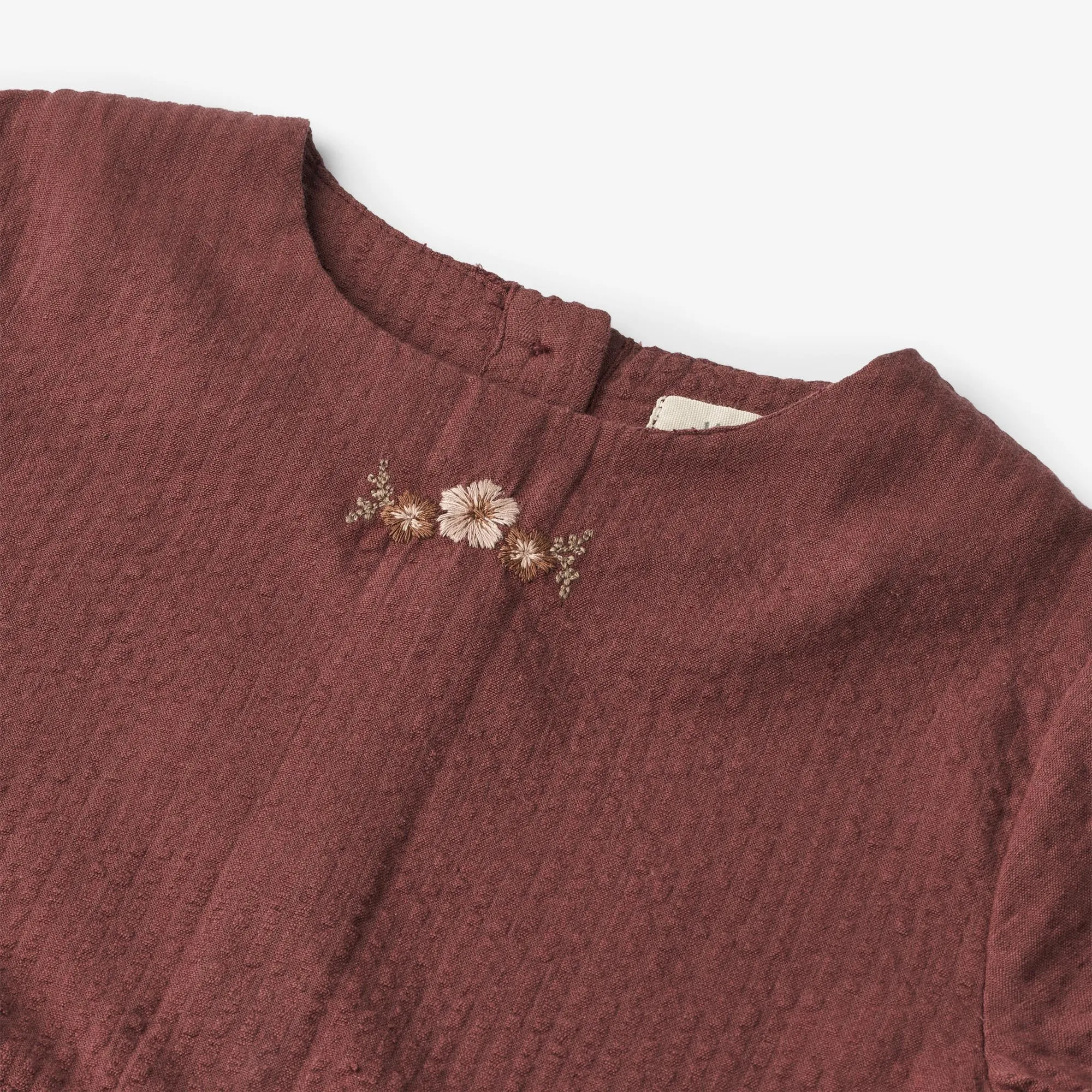 Dress Gunvor Embroidery - aubergine Wheat