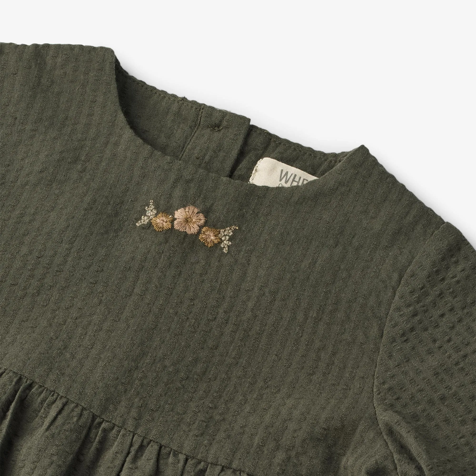 Dress Gunvor Embroidery | Baby - black coal Wheat
