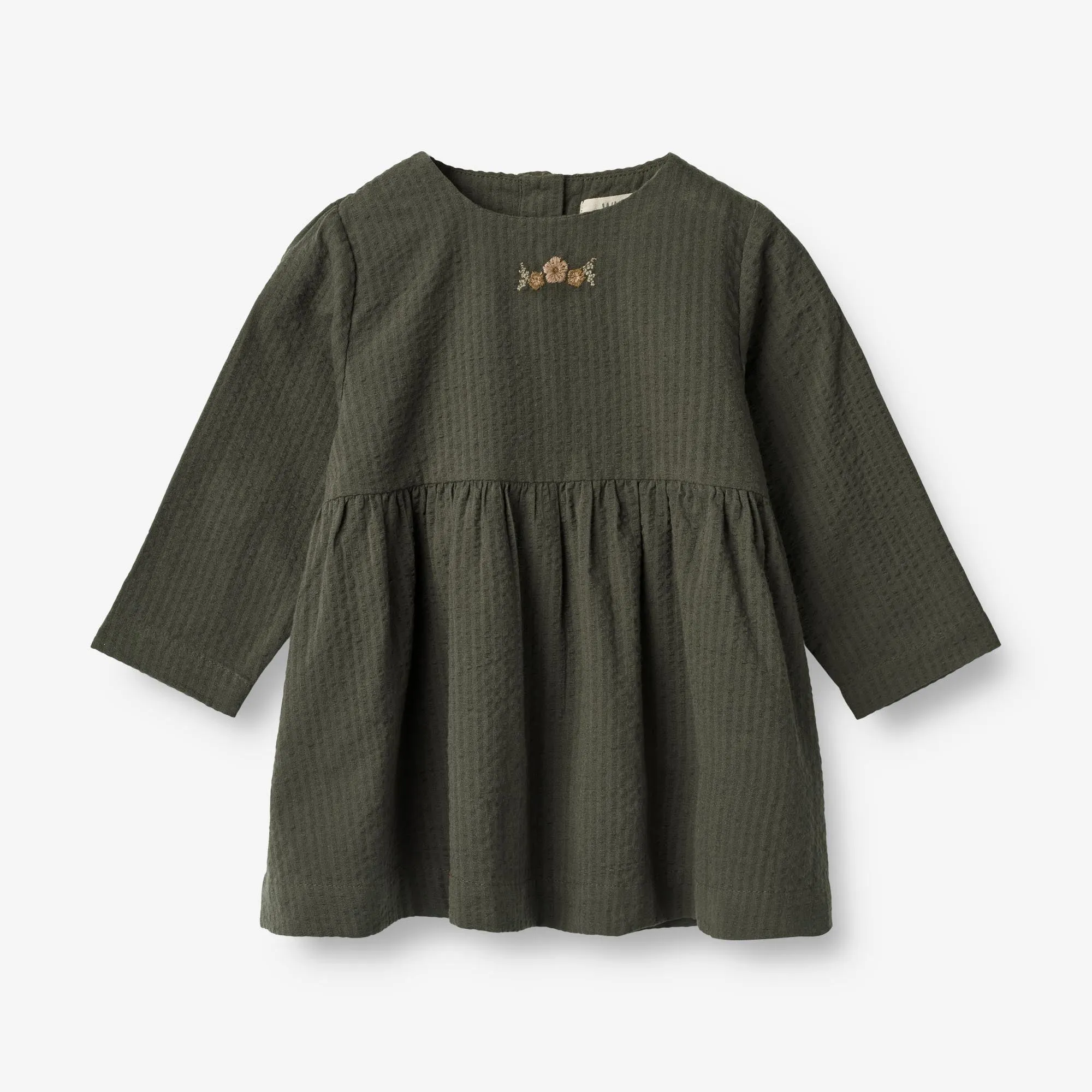 Dress Gunvor Embroidery | Baby - black coal Wheat
