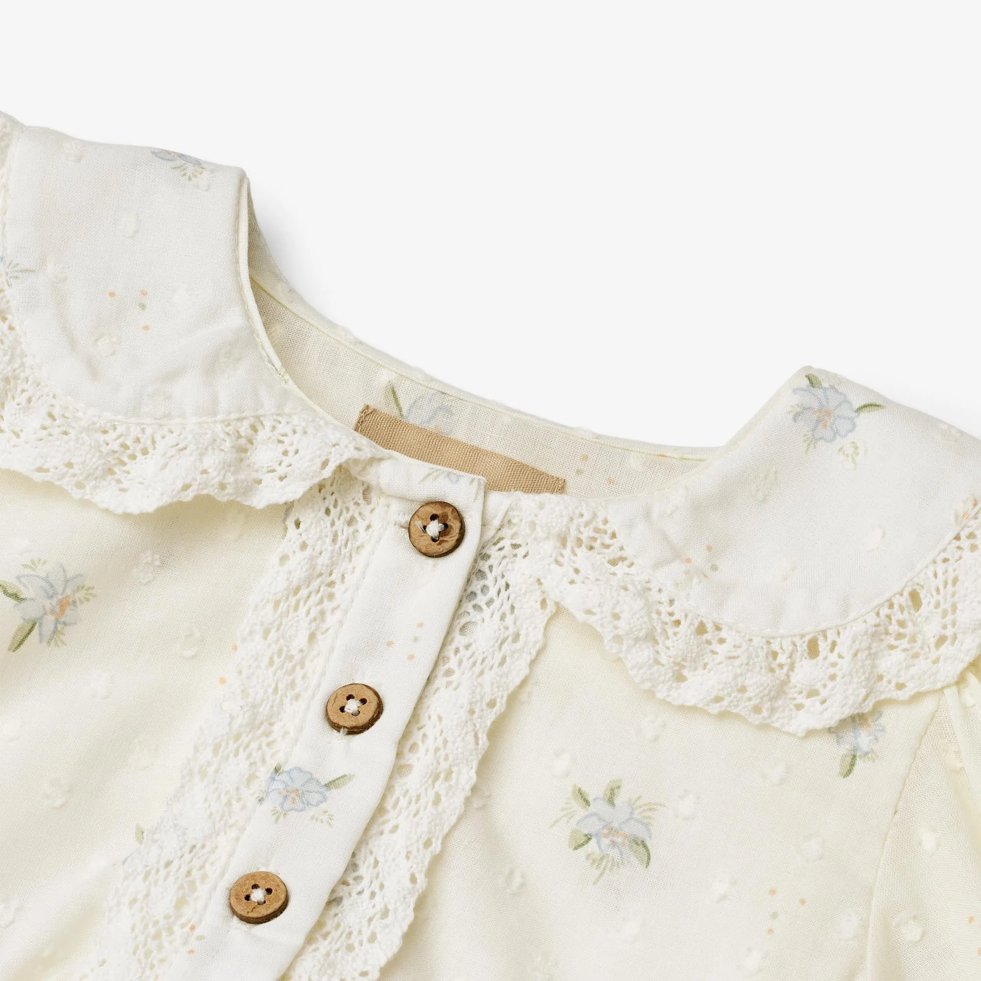 Dress S/S Adele - blue flowers Wheat