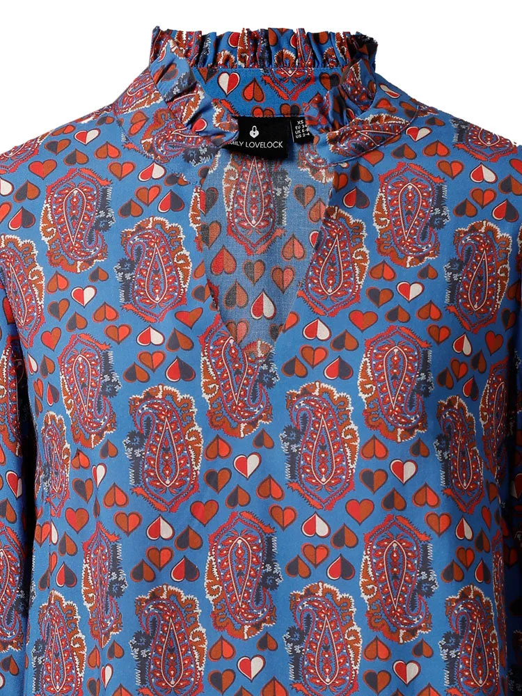 Emily Lovelock Hailey Blouse Directoire Blue