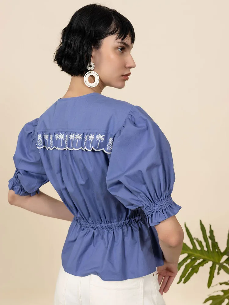 Emily Lovelock Jill Blouse Blue