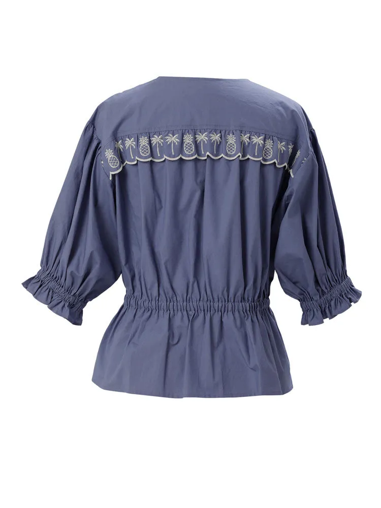 Emily Lovelock Jill Blouse Blue