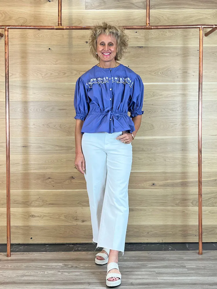 Emily Lovelock Jill Blouse Blue