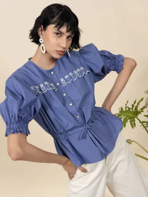 Emily Lovelock Jill Blouse Blue