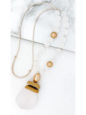 Envy Adjustable Cord Necklace With Resin Beads