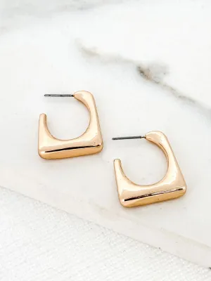 Envy Geometric Hoop Earrings Gold