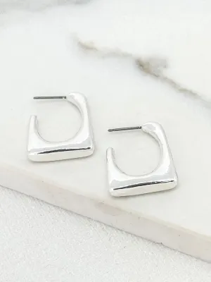 Envy Geometric Hoop Earrings Silver