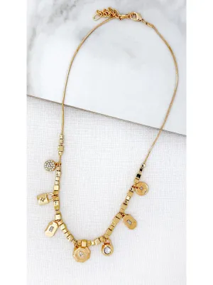 Envy Short Gold Charm Necklace