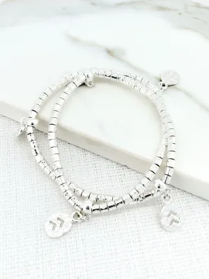 Envy Stretch Charm Bracelet Silver