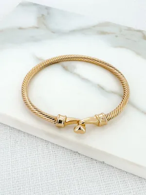 Envy Textured Bangle Bracelet Gold