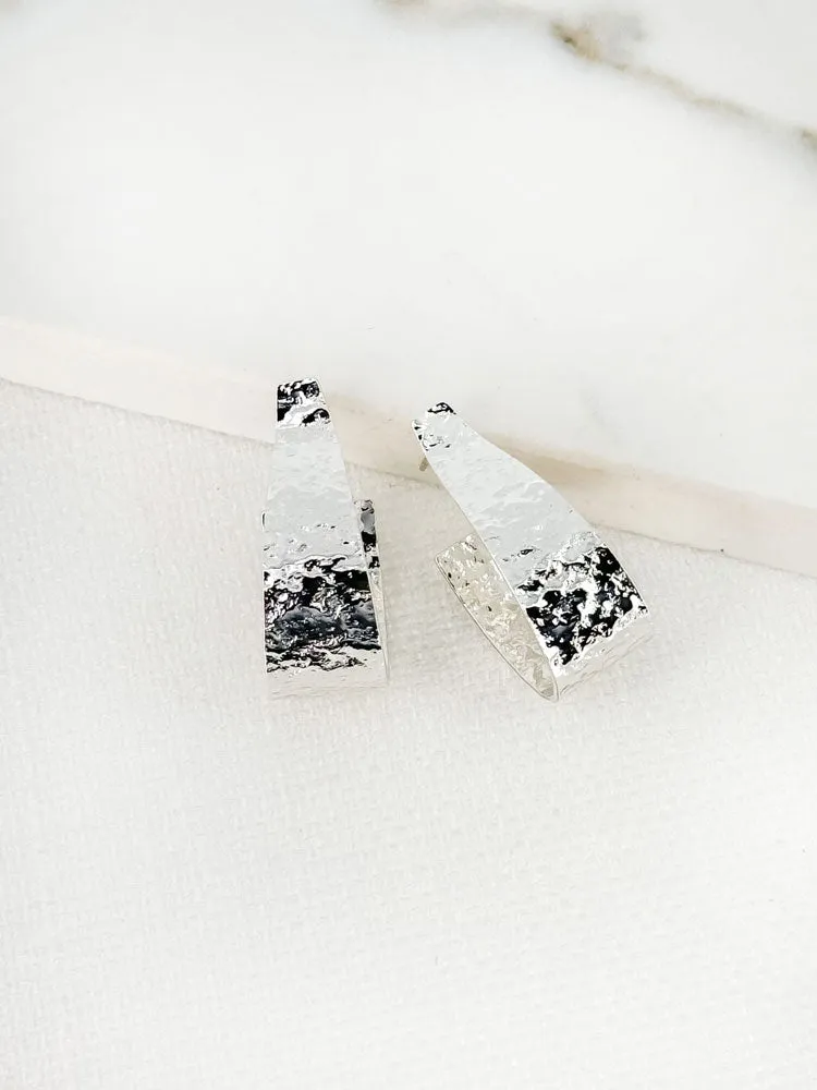 Envy Textured Earrings Silver