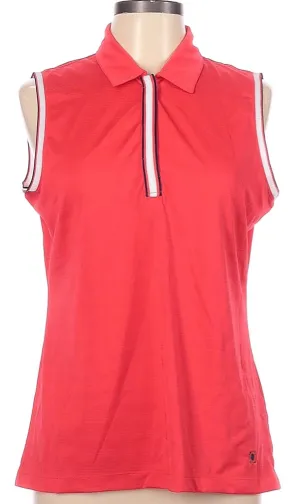 EP New York Red Sleeveless Women's Golf Top w/Accents Size L MSP$79