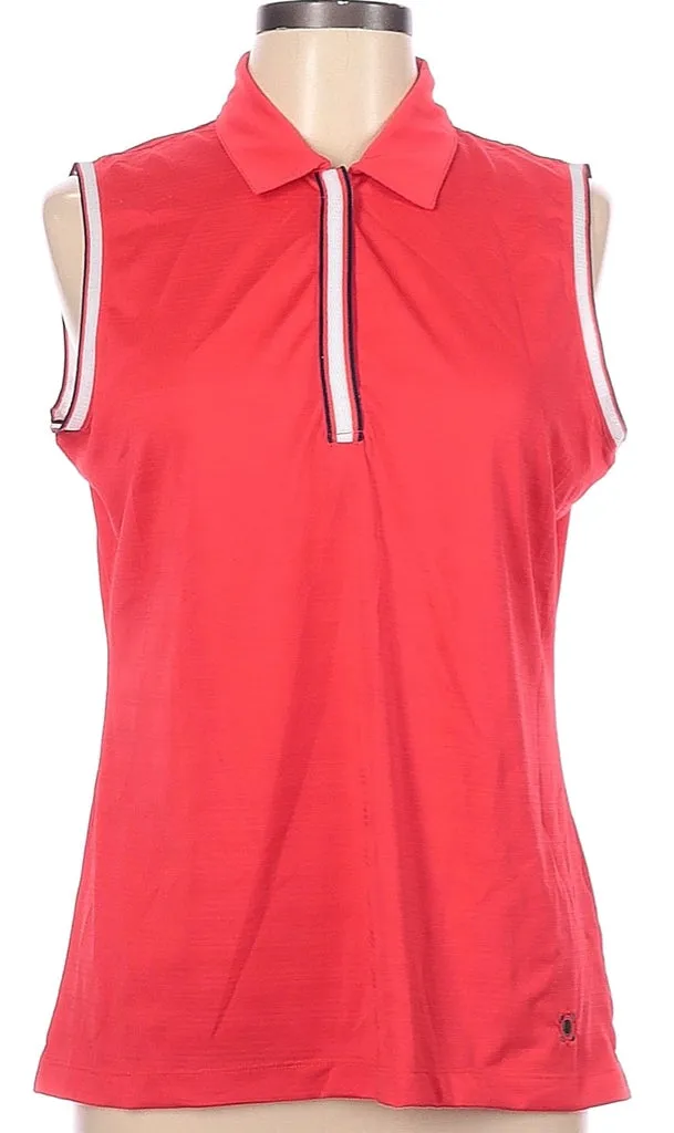EP New York Red Sleeveless Women's Golf Top w/Accents Size L MSP$79