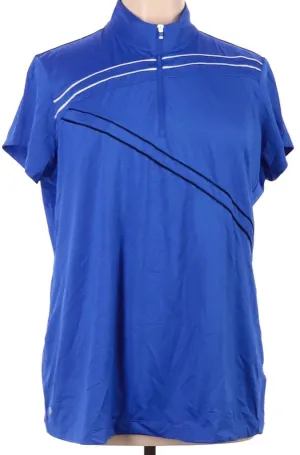EP New York Royal Blue Zip Mock Golf Top Size 1X. MSP$84