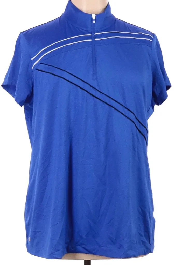 EP New York Royal Blue Zip Mock Golf Top Size 1X. MSP$84