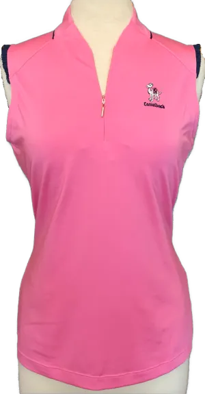 EP New York Women's Pink Sleeveless Golf Polo w/ Logo Size M MSP$
