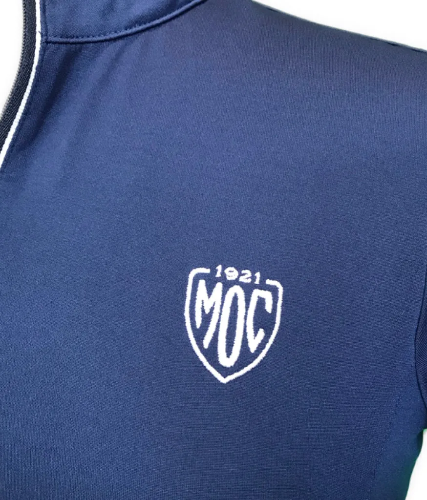 EP NY Navy Zip Mock Golf Polo w/ Mid Ocean Club Logo Size M MSP$