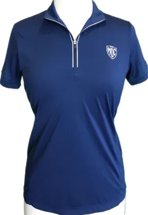 EP NY Navy Zip Mock Golf Polo w/ Mid Ocean Club Logo Size M MSP$