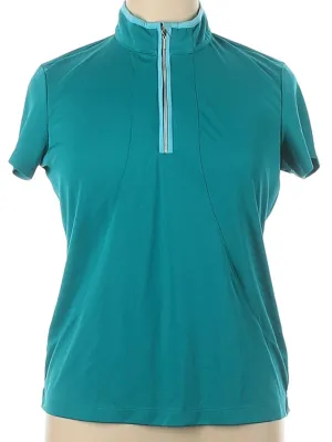 EP NY Pro Women's Green 1/4 Zip Short Sleeve Golf Top Size XL MSP$74