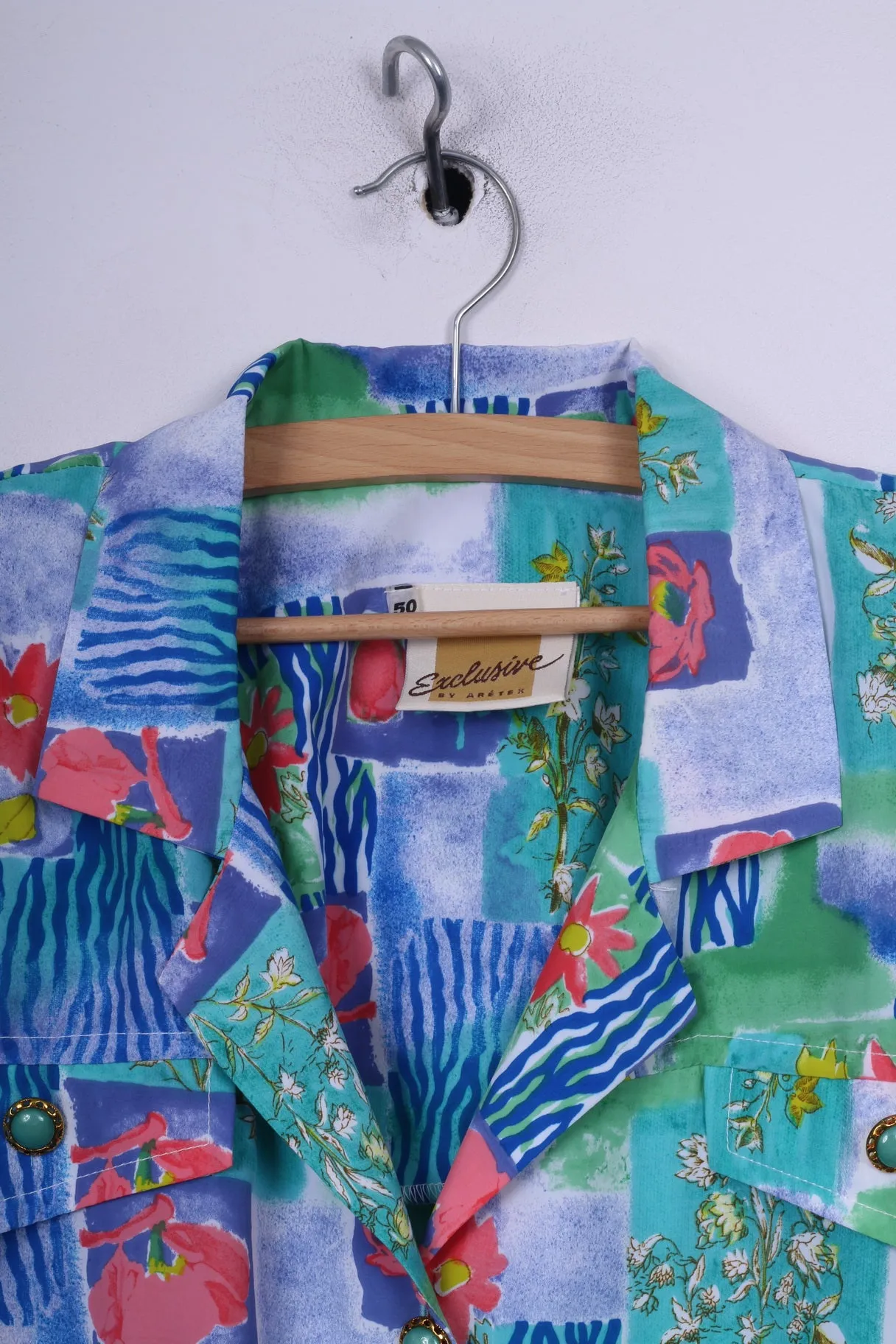 Exclusive By Aretex Womens 50 2XL Long Dress Short Sleeve Flowe Print Short Sleeve