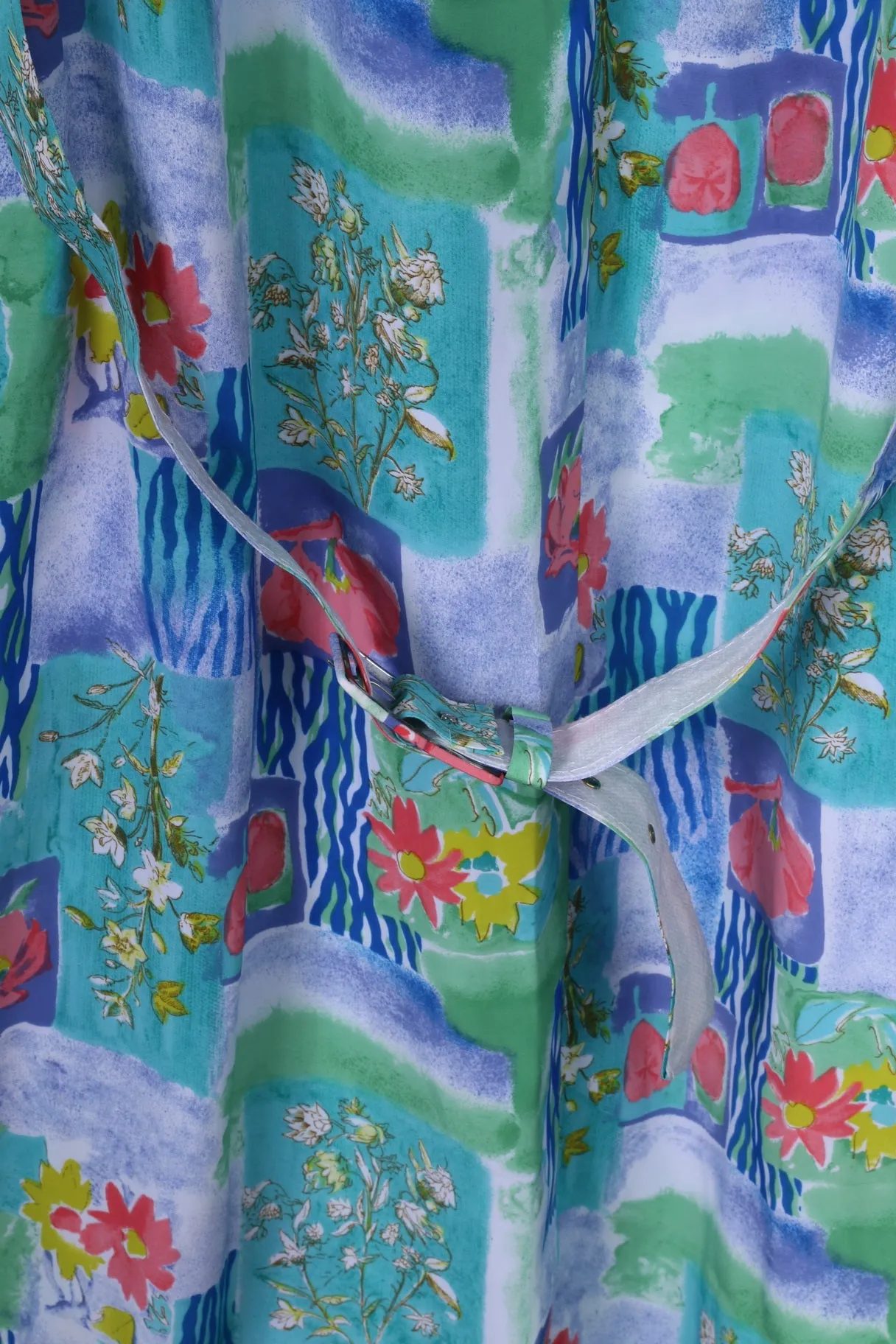 Exclusive By Aretex Womens 50 2XL Long Dress Short Sleeve Flowe Print Short Sleeve