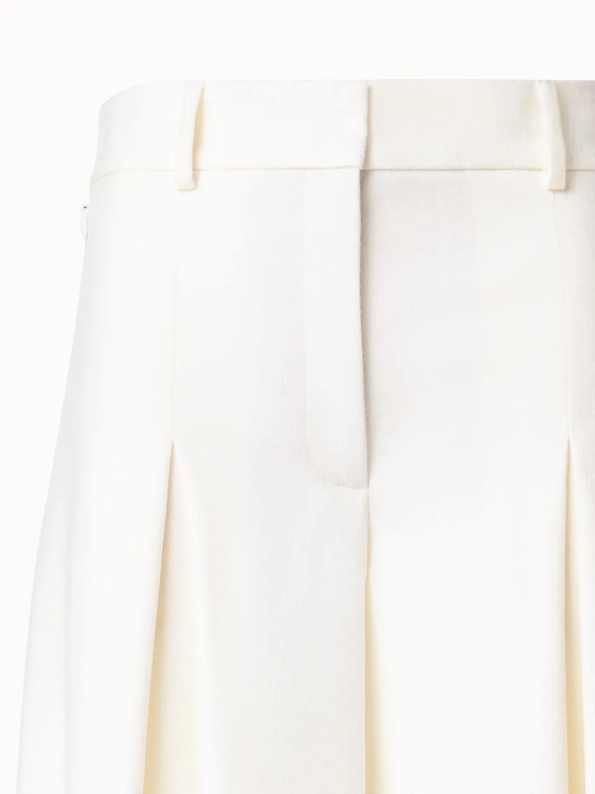 Extra Wide Palazzo Wool Stretch Flannel Pants Akris
