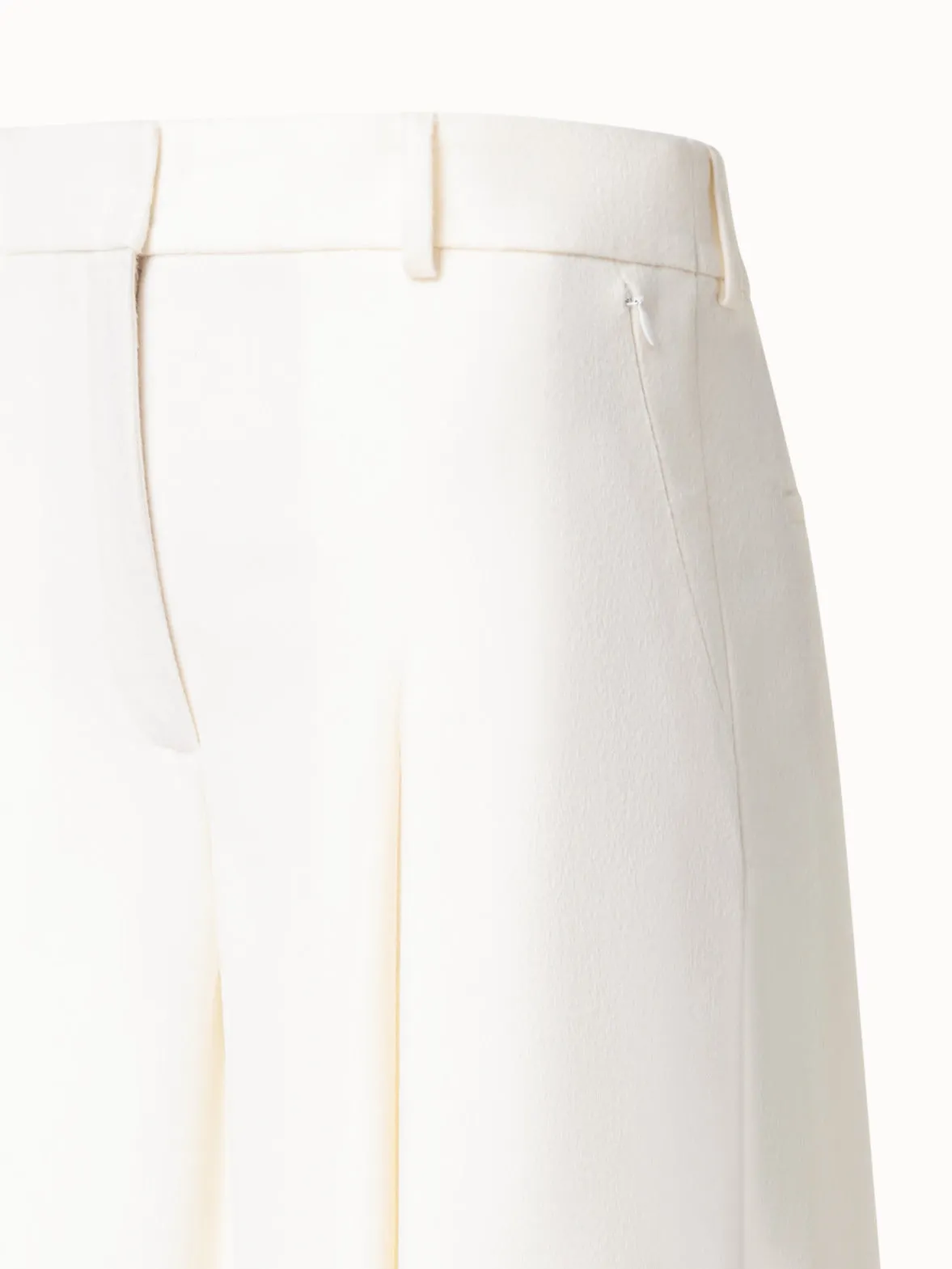 Extra Wide Palazzo Wool Stretch Flannel Pants Akris