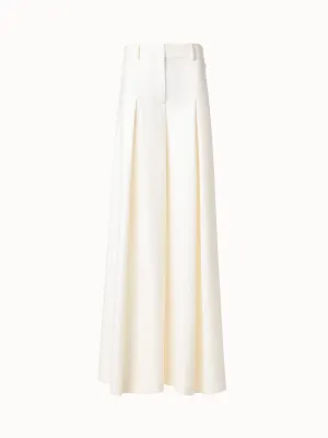 Extra Wide Palazzo Wool Stretch Flannel Pants Akris