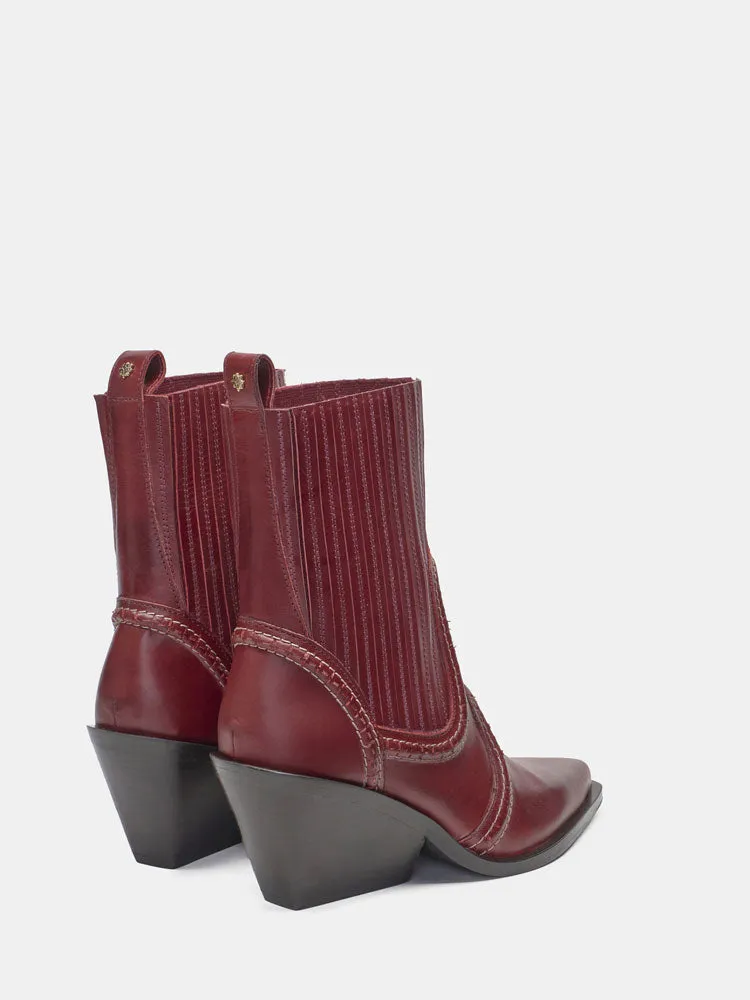 Fabienne Chapot Bree Ankle Boot Burgundy