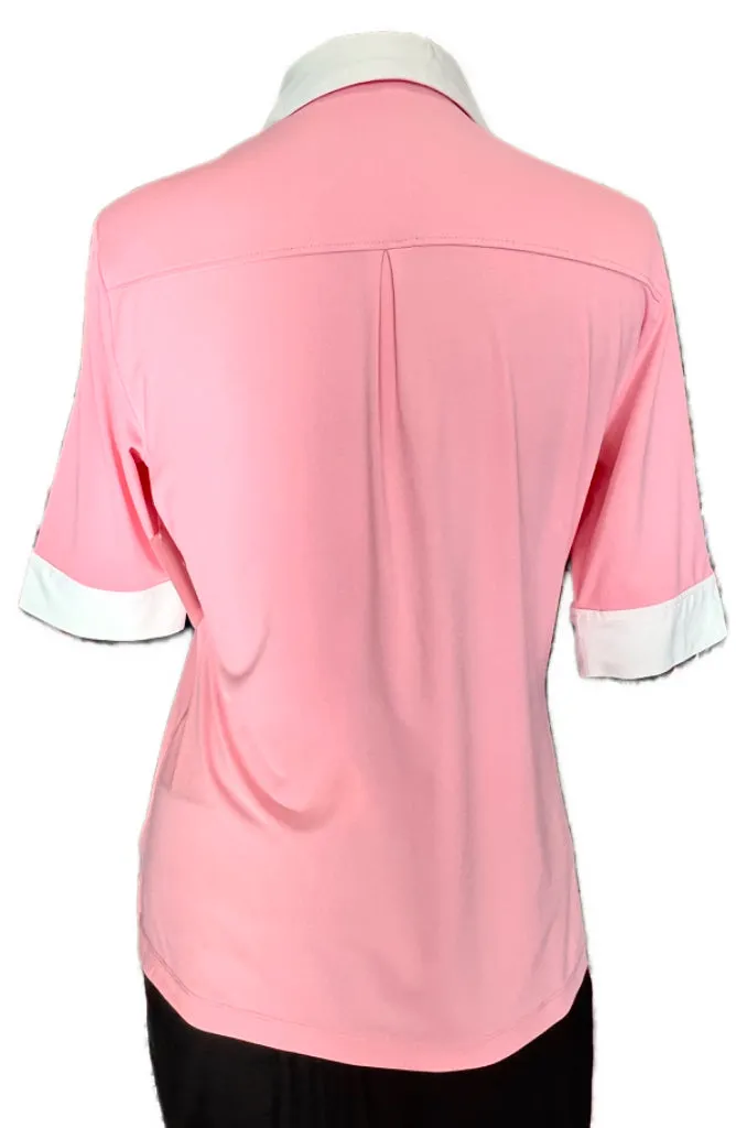 Fairway & Greene Half Sleeve Pink Masters Golf Polo Size M