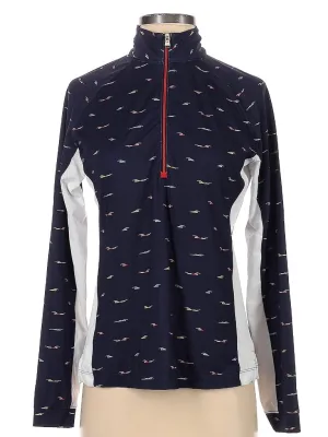 Fairway & Greene Navy Swimmers Print Long Sleeve UV Top Size S MSP$94