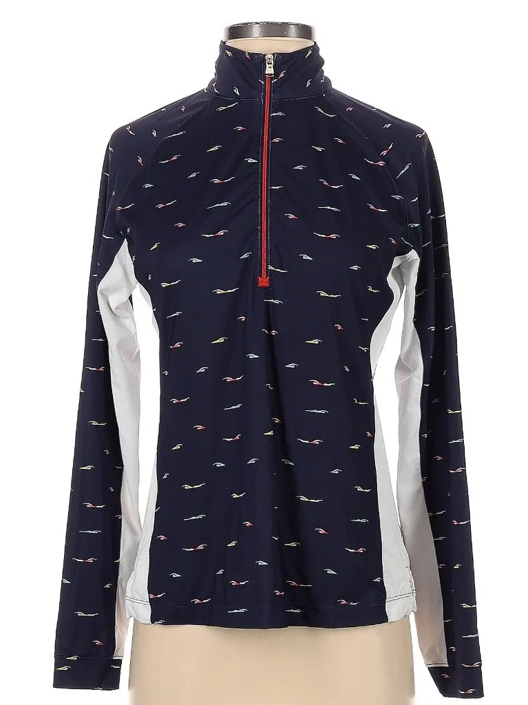 Fairway & Greene Navy Swimmers Print Long Sleeve UV Top Size S MSP$94