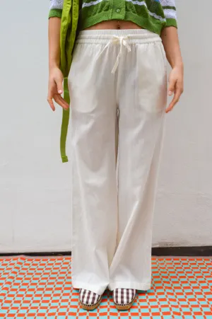 Fransa Maddie Whisper White Trousers