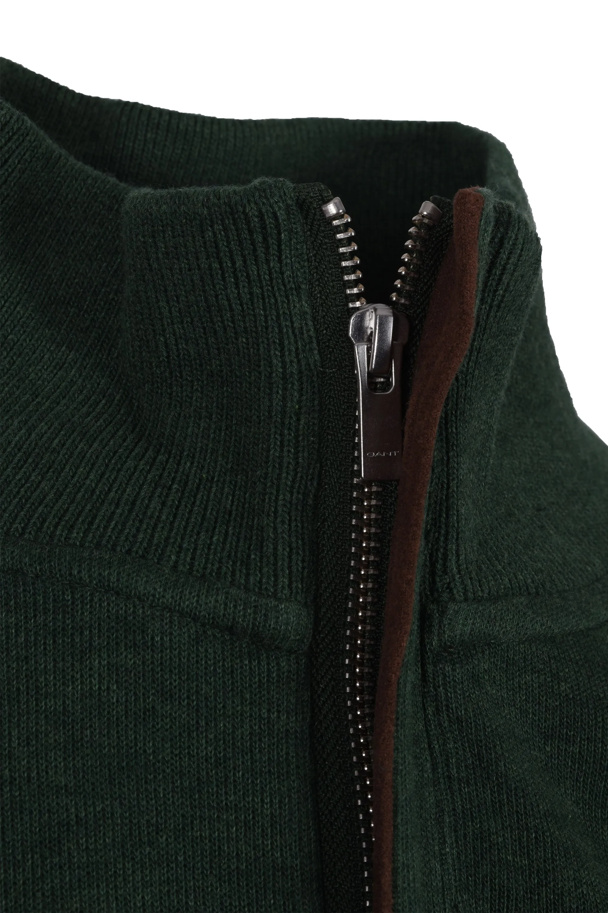 Gant D1.sacker Rib Half Zip Forrest Green Melange