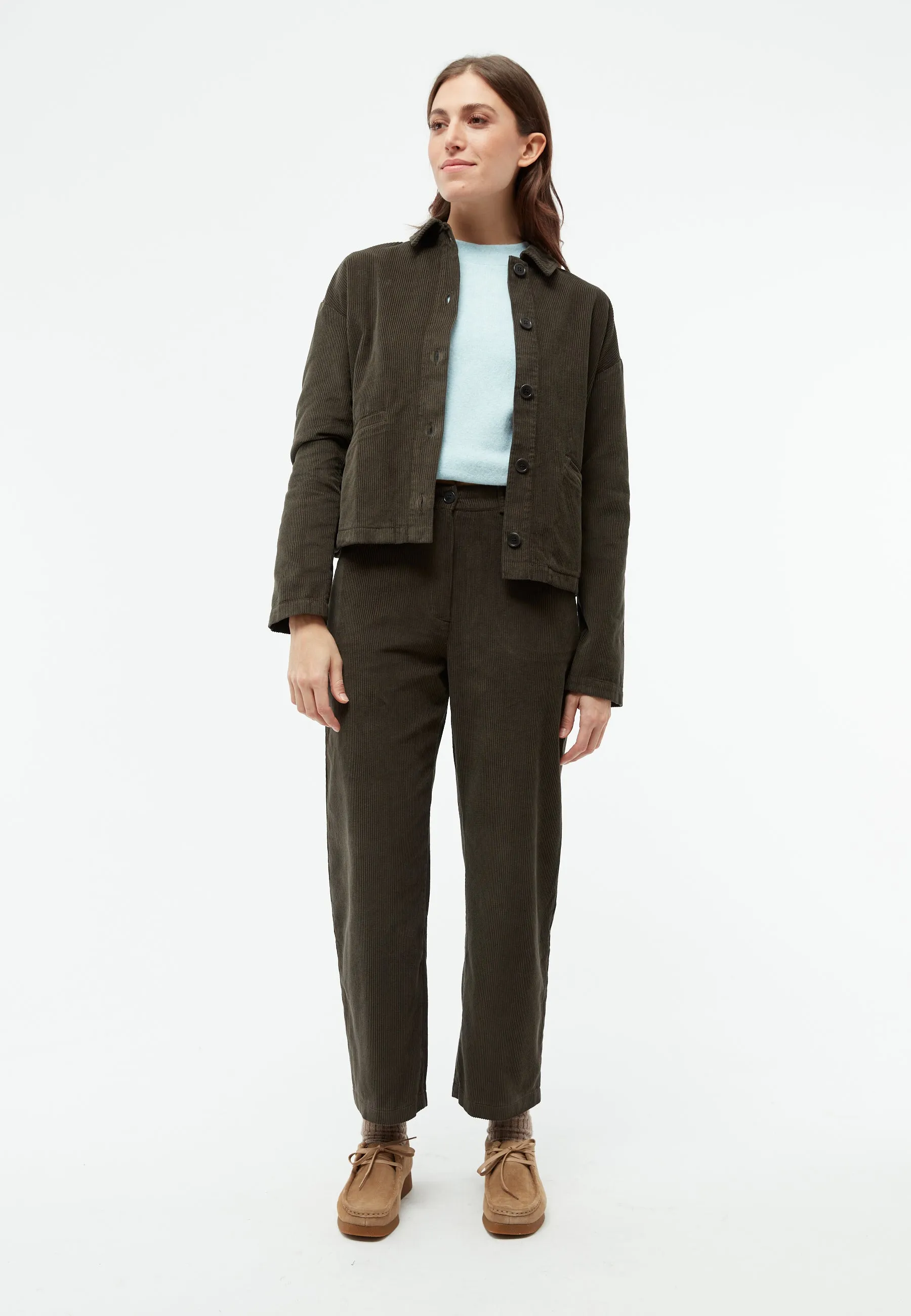 GBCLAIRE corduroy pants made from organic cotton - Dark Olive (corduroy) Givn Berlin