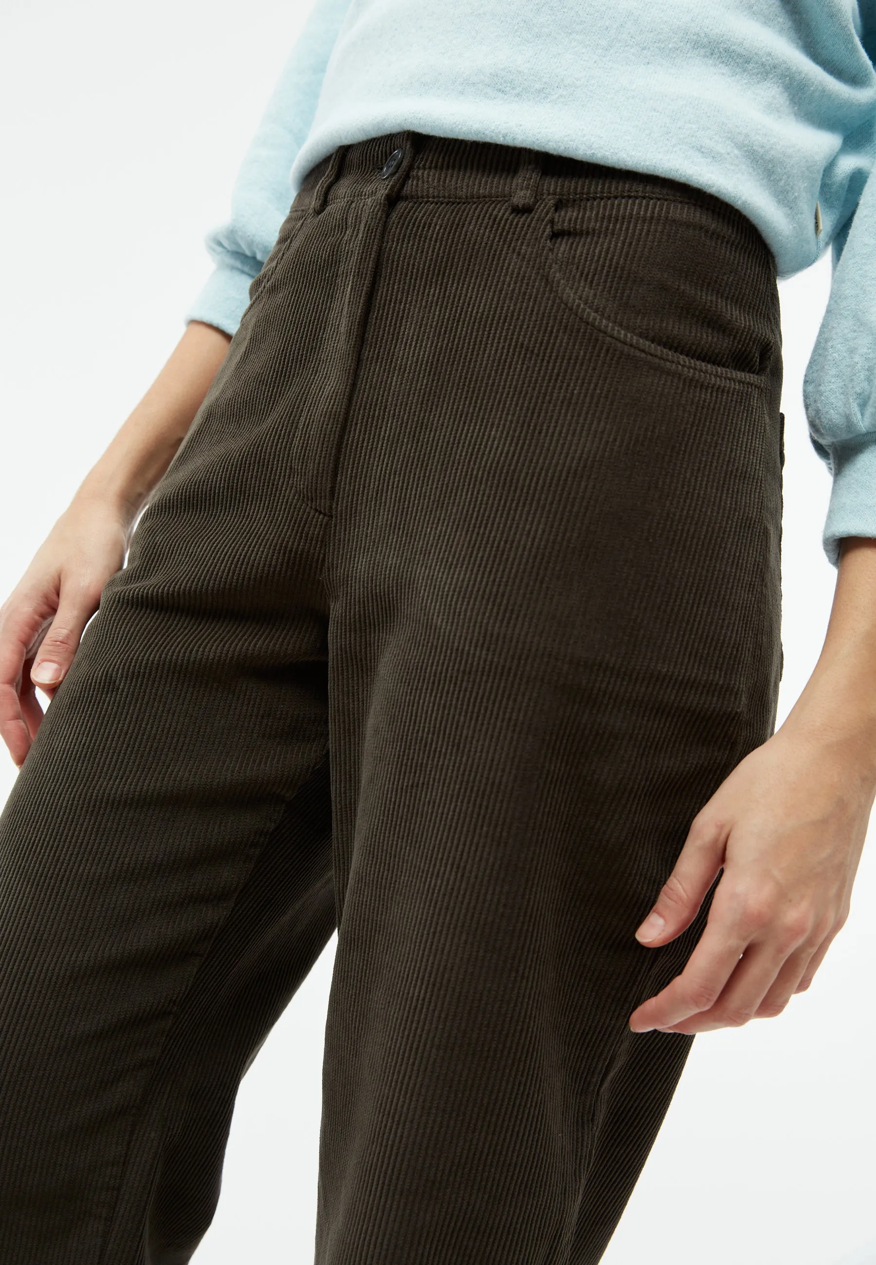 GBCLAIRE corduroy pants made from organic cotton - Dark Olive (corduroy) Givn Berlin