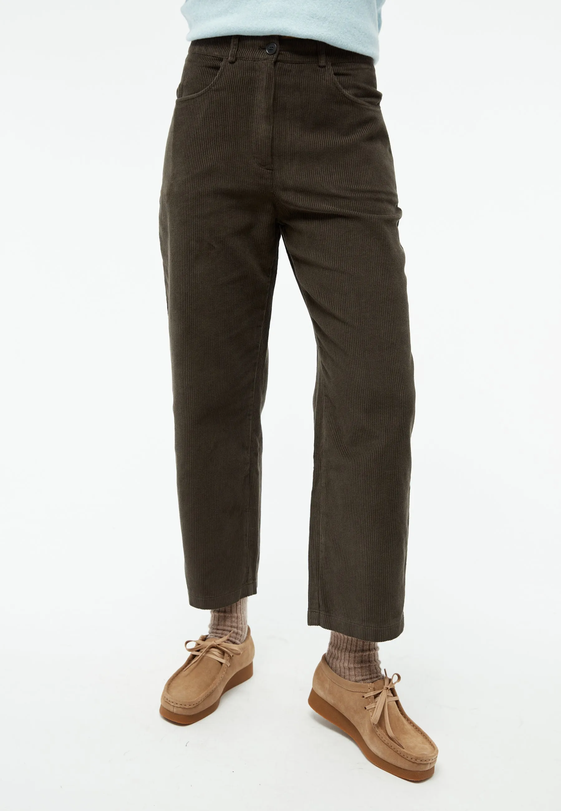GBCLAIRE corduroy pants made from organic cotton - Dark Olive (corduroy) Givn Berlin