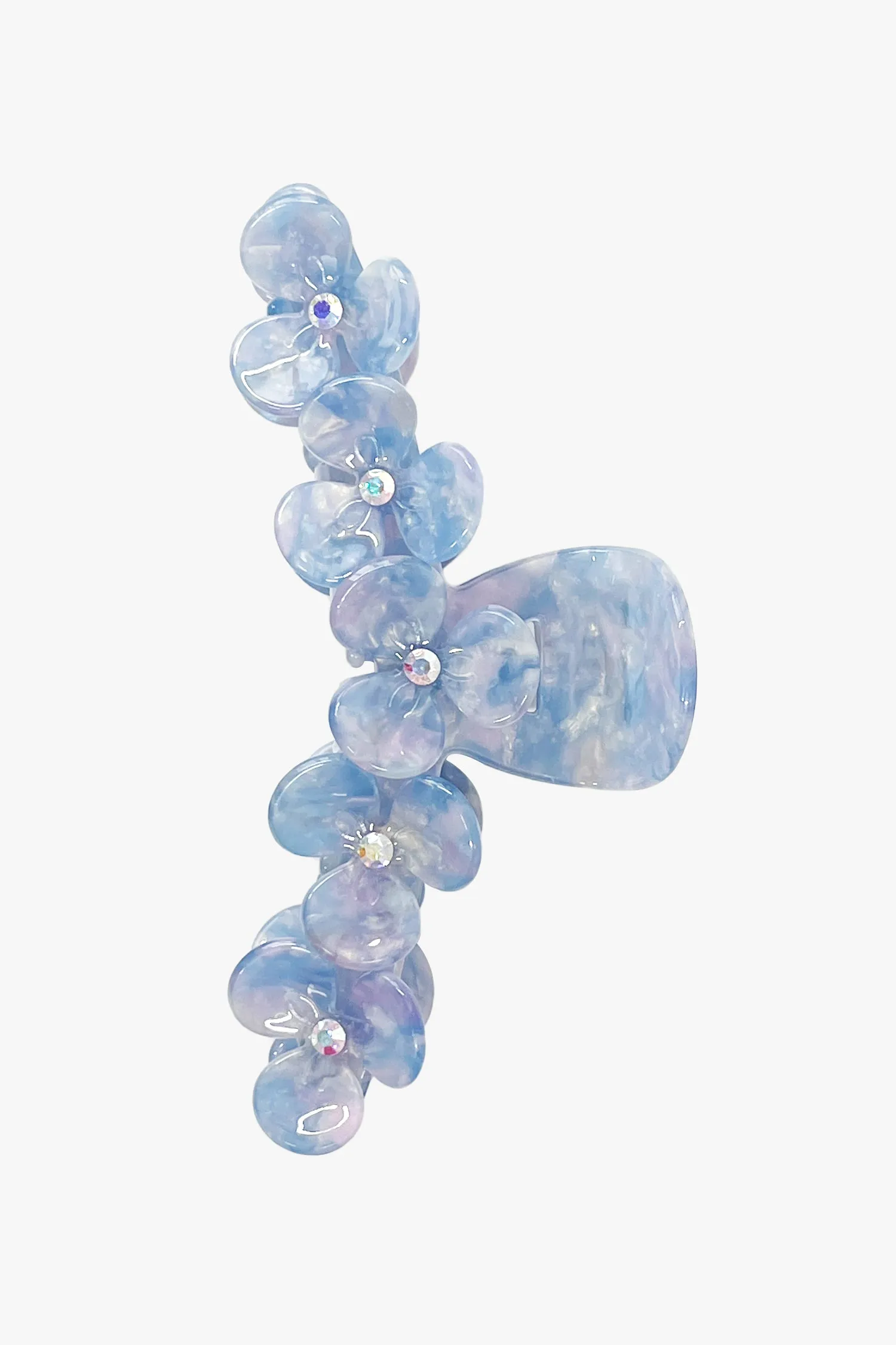 Gemstone Blossom Large Jaw Clip- Blue Annasui