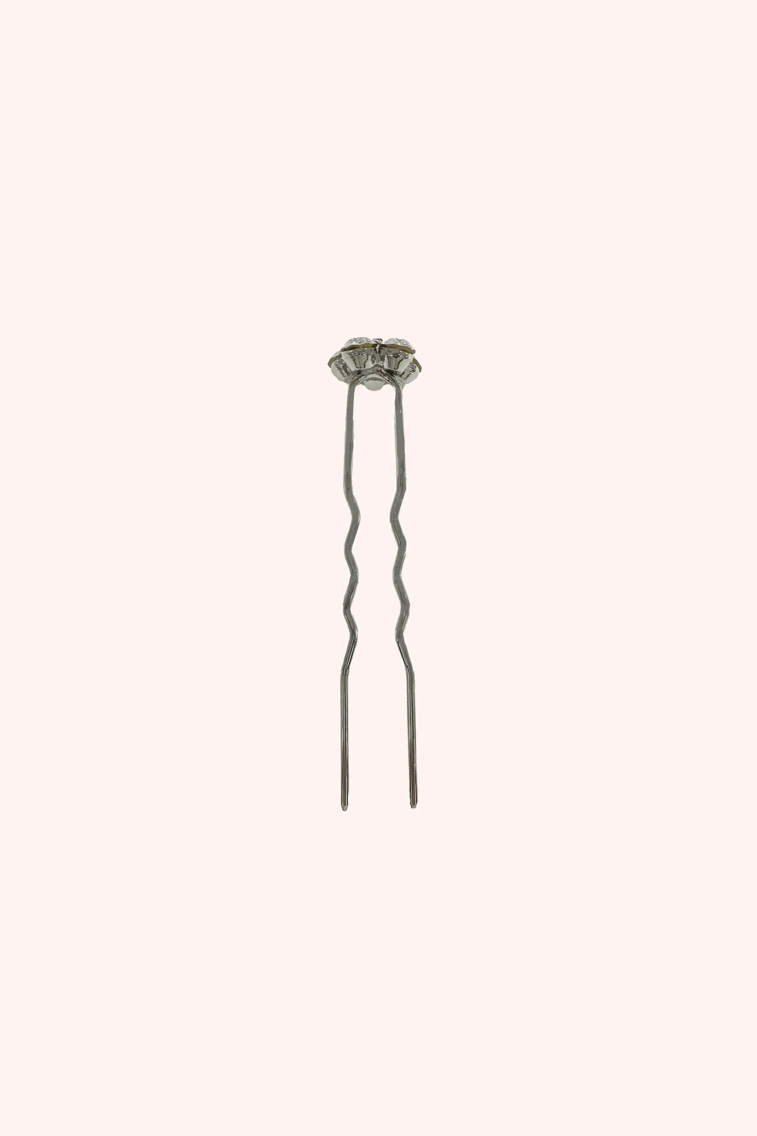 Gemstone Flower Hair Pin Silver Annasui