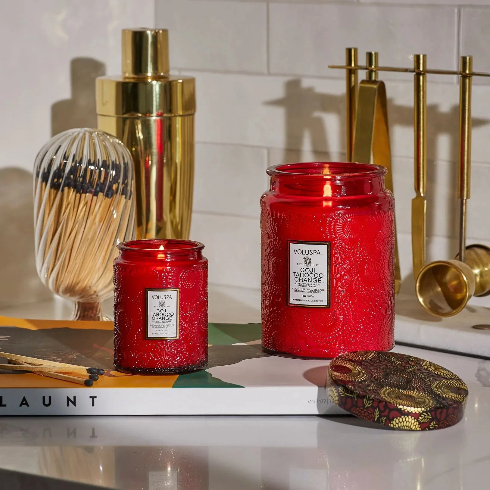 GOJI TAROCCO ORANGE LARGE JAR CANDLE