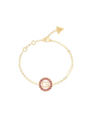 Gold Rose G Logo Bracelet Guess