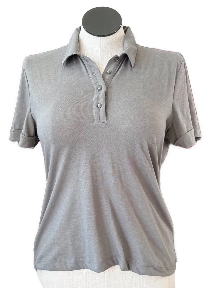 Greg Norman Solid Gray Polo Size L MSP $49