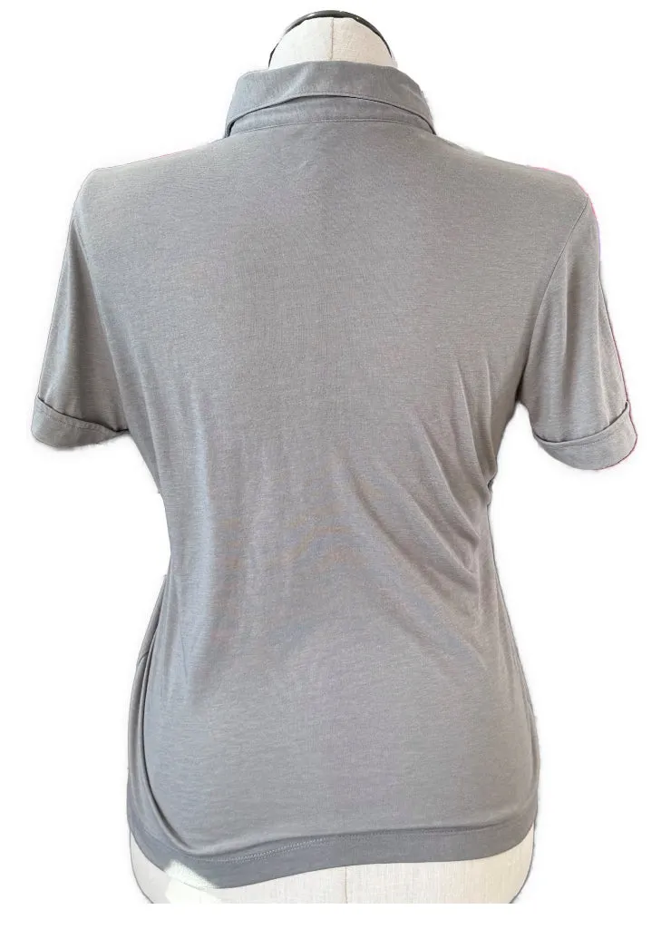 Greg Norman Solid Gray Polo Size L MSP $49