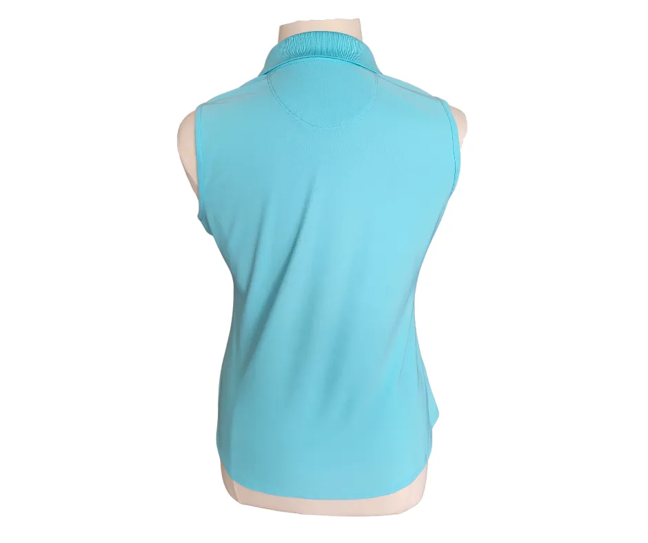 Greg Norman Teal Sleeveless Polo with Logo Size XL