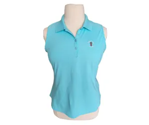 Greg Norman Teal Sleeveless Polo with Logo Size XL