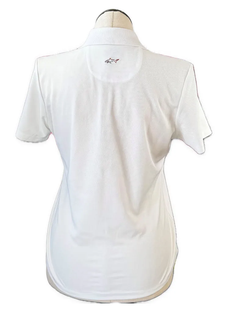 Greg Norman White Polo with Logo Size L MSP $49